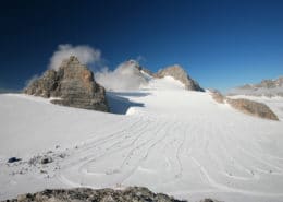 Dachstein glacier with cross country slopes