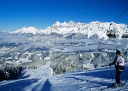 Alpine skiing at Planai, Reiteralm and Dachstein